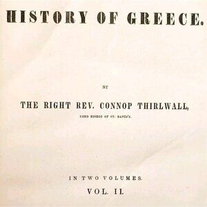 1860 Thirwall's History Of Greece Volume 2 Victorian 1st Edition HC AntiqueWHBS